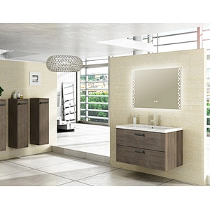 Mosmile Elegant Home Rectangle Defogging Wall LED Bathroom Mirror